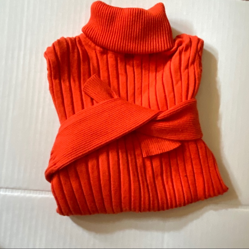 Zara orange turtleneck top
